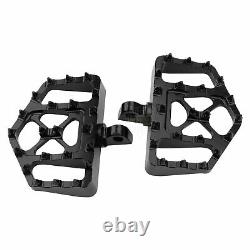 Black Foot Pegs Floorboards Shifter Levers For Harley Softail Touring Road Glide