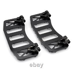 Black Foot Pegs Floorboards Shifter Levers For Harley Softail Touring Road Glide