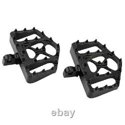 Black Foot Pegs Floorboards Shifter Levers For Harley Softail Touring Road Glide