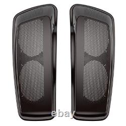 Black Forest Dual 6x9 Saddlebag Speaker Lids Audio Cover Fits Harley 14+