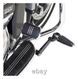 Black Frame Mounted Adjustable Highway Peg Mounts For Harley Touring 2009-2021