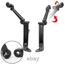 Black Frame Mounted Adjustable Highway Peg Mounts For Harley Touring 2009-2021