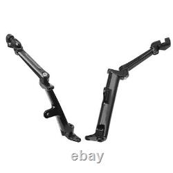 Black Frame Mounted Adjustable Highway Peg Mounts For Harley Touring 2009-2021