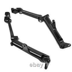 Black Frame Mounted Adjustable Highway Peg Mounts For Harley Touring 2009-2021