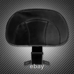 Black Front Driver Backrest Pad Fit For Harley Touring CVO Road Street Glide 09+