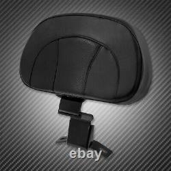 Black Front Driver Backrest Pad Fit For Harley Touring CVO Road Street Glide 09+