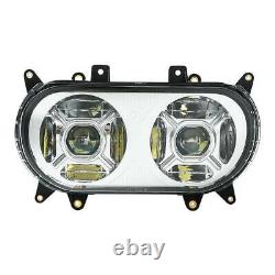 Black Front LED Dual Headlight Lamp Fit For Harley Touring Road Glide 2015-2023