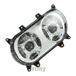 Black Front LED Dual Headlight Lamp Fit For Harley Touring Road Glide 2015-2023