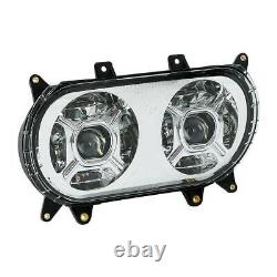 Black Front LED Dual Headlight Lamp Fit For Harley Touring Road Glide 2015-2023