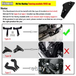 Black Front Rear Footboard Floorboards Fit For Harley Tour Electra Glide FLHTCU