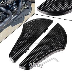Black Front Rear Footboard Floorboards Fit For Harley Tour Electra Glide FLHTCU