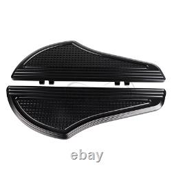 Black Front Rear Footboard Floorboards Fit For Harley Tour Electra Glide FLHTCU