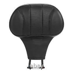 Black Front Rider Driver Backrest Pad Fit For Harley Touring Electra Road Glide