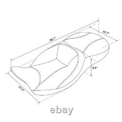 Black Gel Driver Passenger Seat Fit For Harley Touring Street Glide 2009-2023