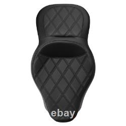 Black Gel Driver Passenger Seat Fit For Harley Touring Street Glide 2009-2023