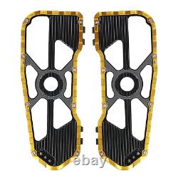 Black Gold Driver Footboards Floorboard For Harley Touring Street Glide 96-23