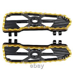 Black Gold Driver Footboards Floorboard For Harley Touring Street Glide 96-23