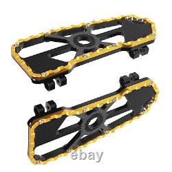 Black Gold Driver Footboards Floorboard For Harley Touring Street Glide 96-23