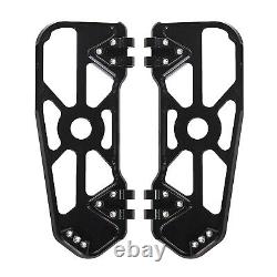 Black Gold Driver Passenger Footboards Floorboard For Harley Touring 1996-2023