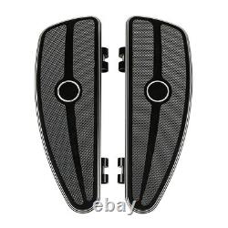 Black Half-Shield Rider Floorboards Mount Bracket Fit For Harley Touring 2017-24