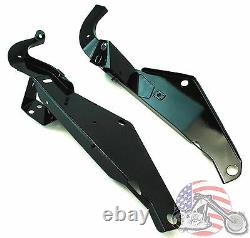 Black Heavy Duty Front Batwing Fairing Support Brackets Harley Touring 1993-2013