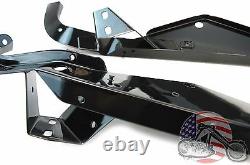 Black Heavy Duty Front Batwing Fairing Support Brackets Harley Touring 1993-2013