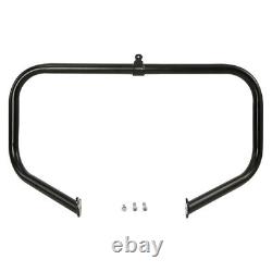 Black Highway Engine Bar Long Angled Footpegs Fit For Harley Touring Glide 09-Up