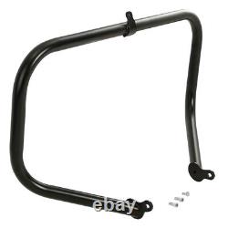Black Highway Engine Bar Long Angled Footpegs Fit For Harley Touring Glide 09-Up
