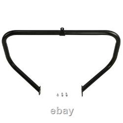 Black Highway Engine Bar Long Angled Footpegs Fit For Harley Touring Glide 09-Up