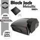 Black Jack Metallic Chopped Tour Pack Pak Luggage Fits For 97+ Harley Touring