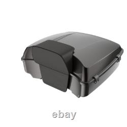 Black Jack Metallic Chopped Tour Pack Pak Luggage Fits for 97+ Harley Touring