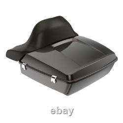 Black Jack Metallic Chopped Tour Pak Wrap-Around Backrest For 97+ Harley Touring