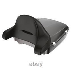 Black Jack Metallic Chopped Tour Pak Wrap-Around Backrest For 97+ Harley Touring