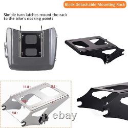 Black Jack Metallic Chopped Tour Pak Wrap-Around Backrest For 97+ Harley Touring
