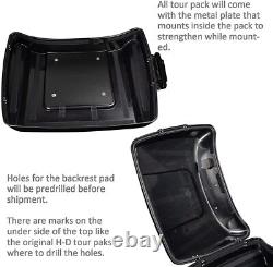 Black Jack Metallic Chopped Tour Pak Wrap-Around Backrest For 97+ Harley Touring