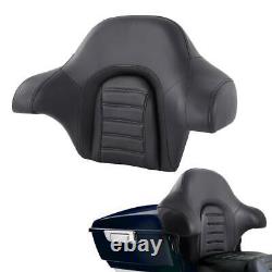 Black King Chopped Trunk Backrest Pad Fit For Harley Touring Street Glide 14-21