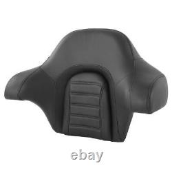Black King Chopped Trunk Backrest Pad Fit For Harley Touring Street Glide 14-21