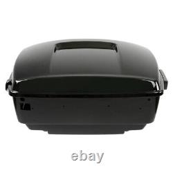 Black King Pack Trunk Backrest + Mount Fit For Harley Tour Pak Road Glide 09-13