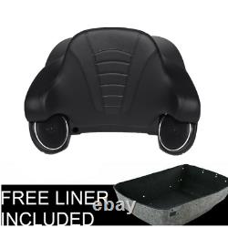 Black King Pack Trunk Backrest Speakers Fit For Harley Tour-Pak Road King 14-22