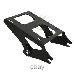 Black King Pack Trunk Luggage Pad Rack Fit For Harley Tour-Pak Road Glide 14-23