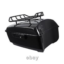 Black King Pack Trunk Luggage Rack Fit For Harley Tour Pak Street Glide 14-2023