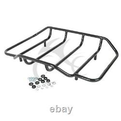Black King Pack Trunk Luggage Rack Plate Mount Fit For Harley Tour Pak 2014-2022