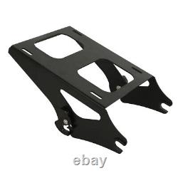 Black King Pack Trunk Luggage Rack Plate Mount Fit For Harley Tour Pak 2014-2022