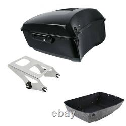Black King Pack Trunk Mount Fit For Harley Tour Pak Touring Road Glide 2014-2022