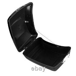 Black King Pack Trunk Pad + Mount Plate Fit For Harley Tour Pak Road King 14-22