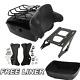 Black King Pack Trunk Pad Mount Rack Docking Hardware For Harley Touring 2014-up