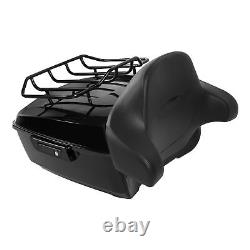 Black King Pack Trunk Pad Mount Rack Docking Hardware For Harley Touring 2014-Up