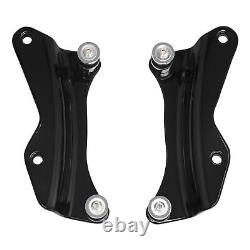 Black King Pack Trunk Pad Mount Rack Docking Hardware For Harley Touring 2014-Up