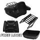 Black King Pack Trunk Pad Plate Rack For Harley Tour-pak Touring Glide 14-22 Us
