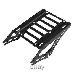Black King Pack Trunk Pad Plate Rack For Harley Tour-Pak Touring Glide 14-22 US